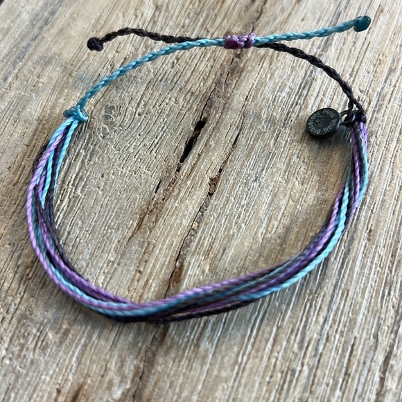 Pura Vida Bracelet Bundle Purple Lavender Macrame Braided Wave Charm Woven Rare - Picture 6 of 7
